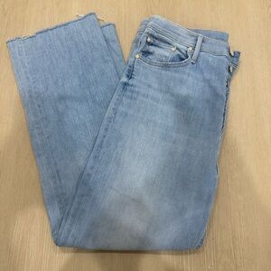 Mother The Tripper Ankle Fray Light Blue Wash Women’s Jeans Size 34